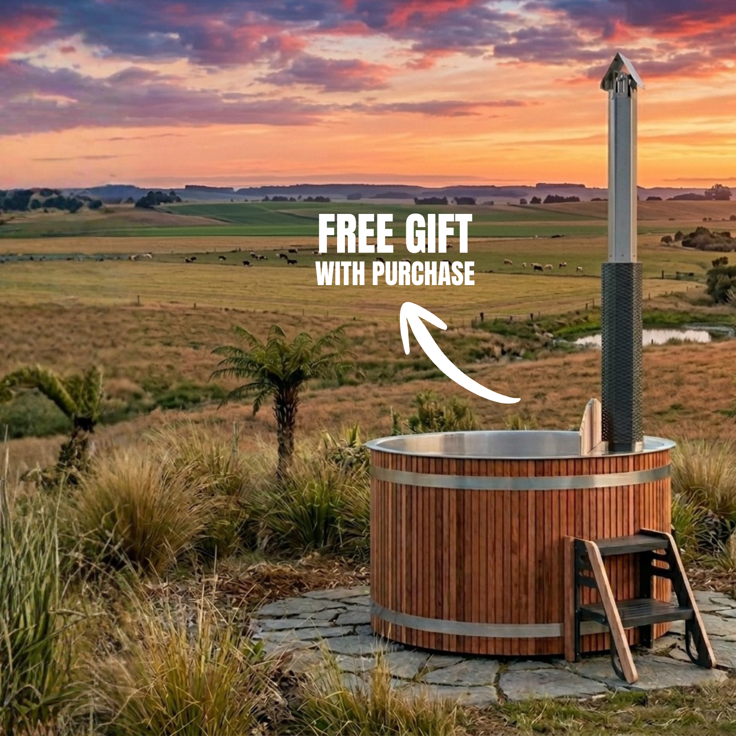 Sturli-Medium-Cedar-Wood-Fired-Hot-Tub-Free-Gift-Promotion