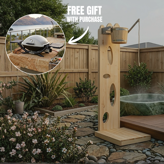 Outdoor Shower with Bucket