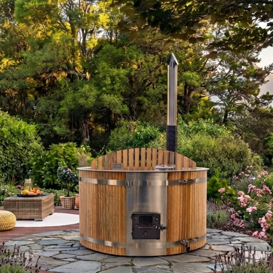 Cedar Wood-Fired Weekender Hot Tub – Large