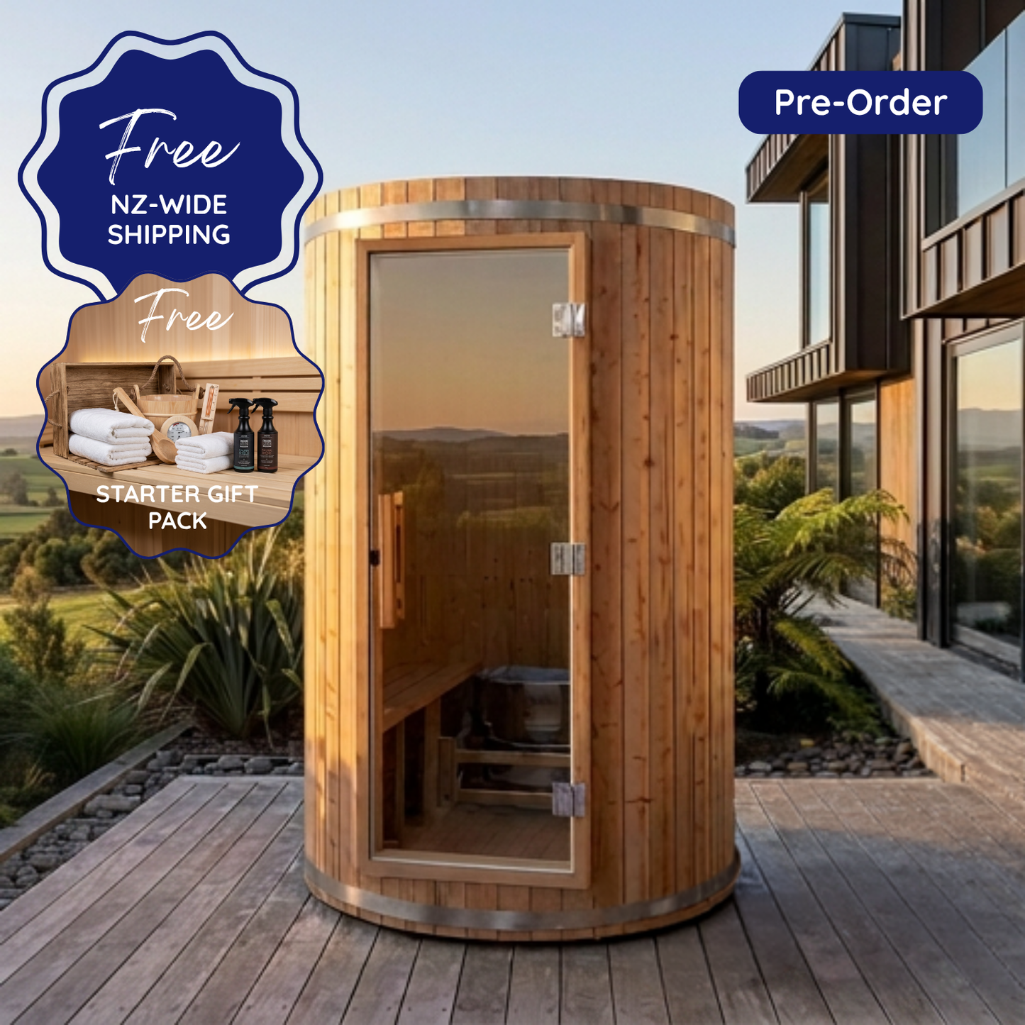 [PRE-ORDER DEPOSIT] Zenith Compact Sauna $5,895