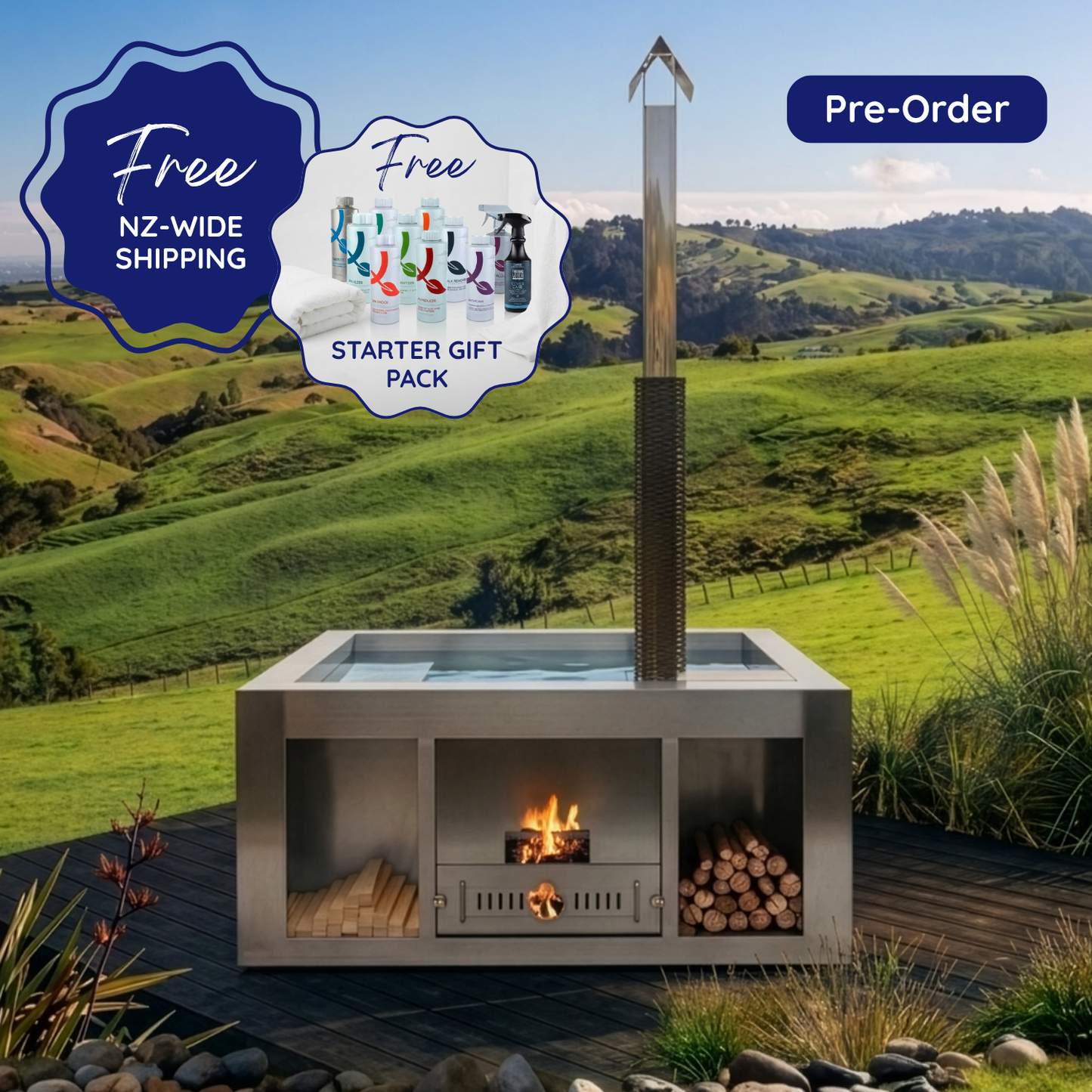 [PRE-ORDER DEPOSIT] Oasis Retreat Woodfire Hot Tub $10,495