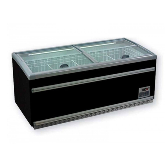 Sturli Titan 1882 Commercial Sliding Glass Lid Display Island Freezer