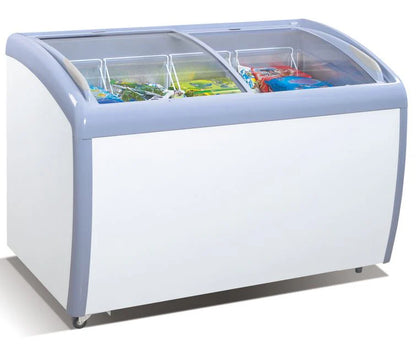 360L Curved Glass Door Ice Cream Freezer