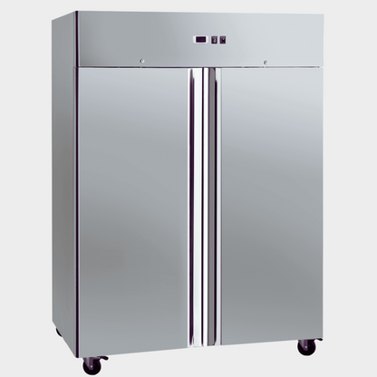 1321L Commercial Double Door Stainless Steel Freezer