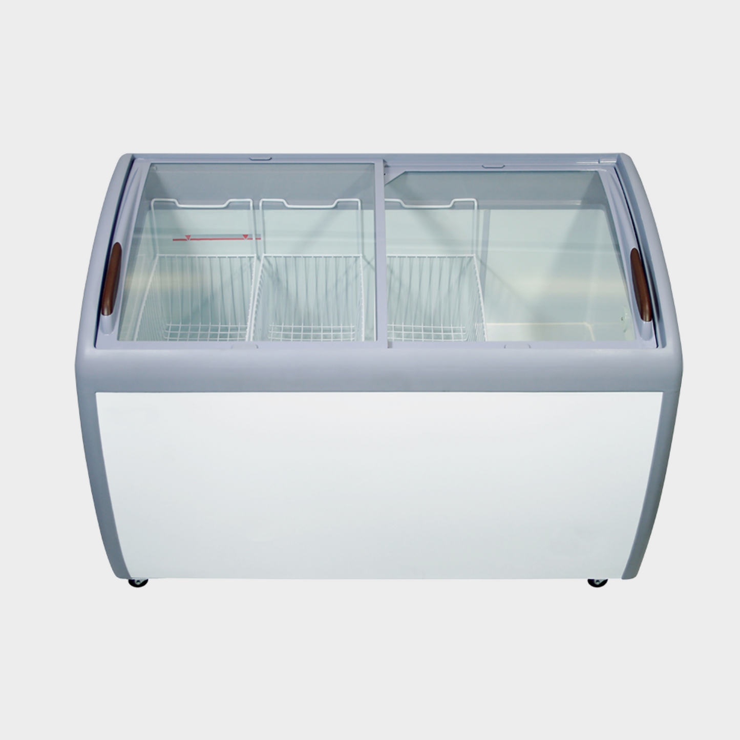 360L Curved Glass Door Ice Cream Freezer