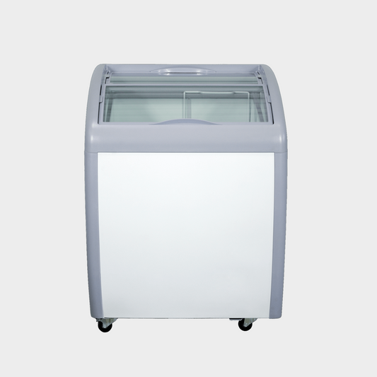 160L Curved Glass Door Ice Cream Freezer