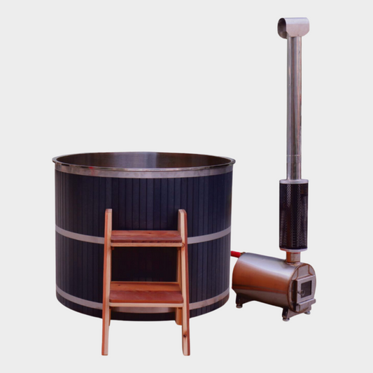 Barrel Wood Fire Hot Tub